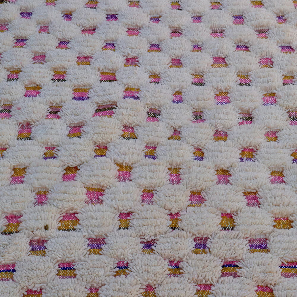 Moroccan custom rug from Beni Ourain, Wool, White