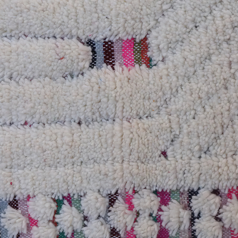 Moroccan custom rug from Beni Ourain, Wool, White