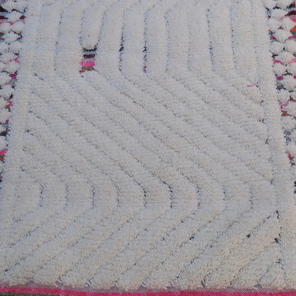 Moroccan custom rug from Beni Ourain, Wool, White