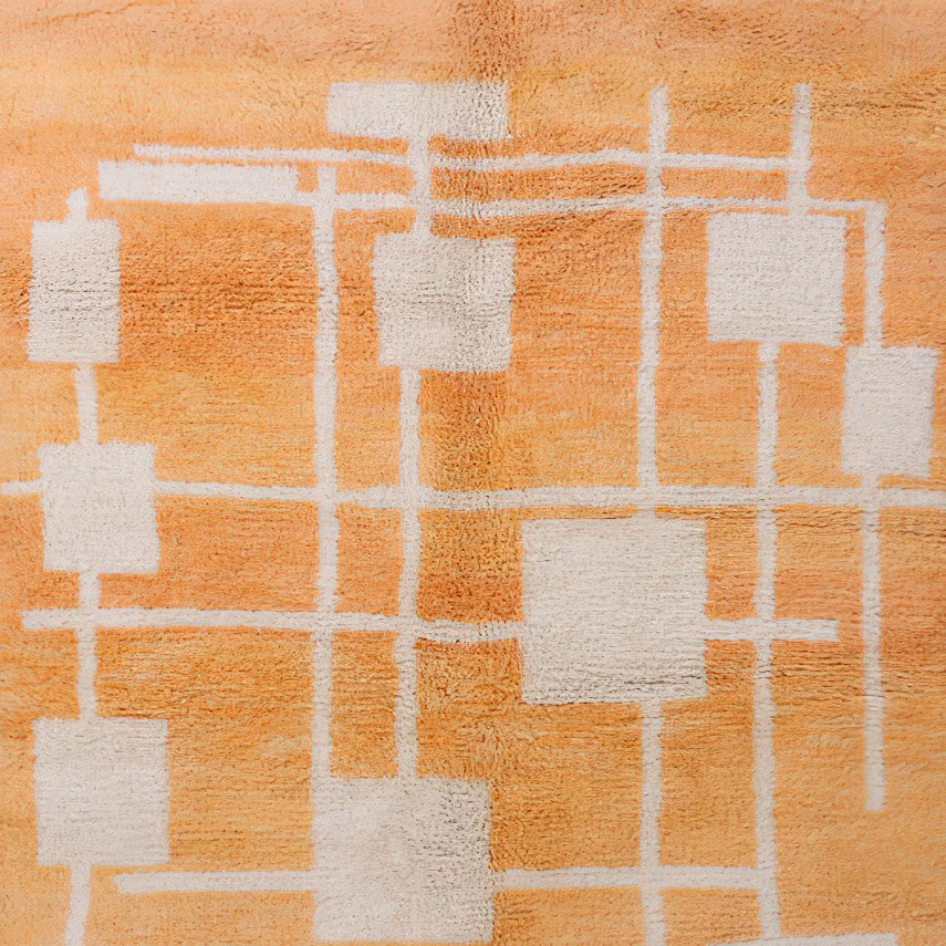 Moroccan custom rug from Beni Ourain, Wool, Yellow