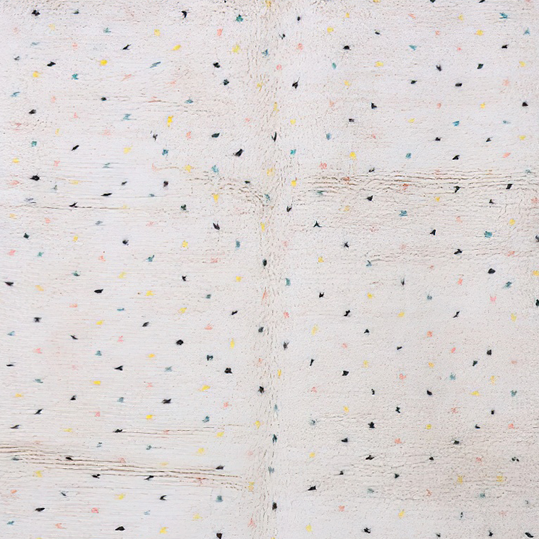 Moroccan custom rug from Beni Ourain, Wool, White