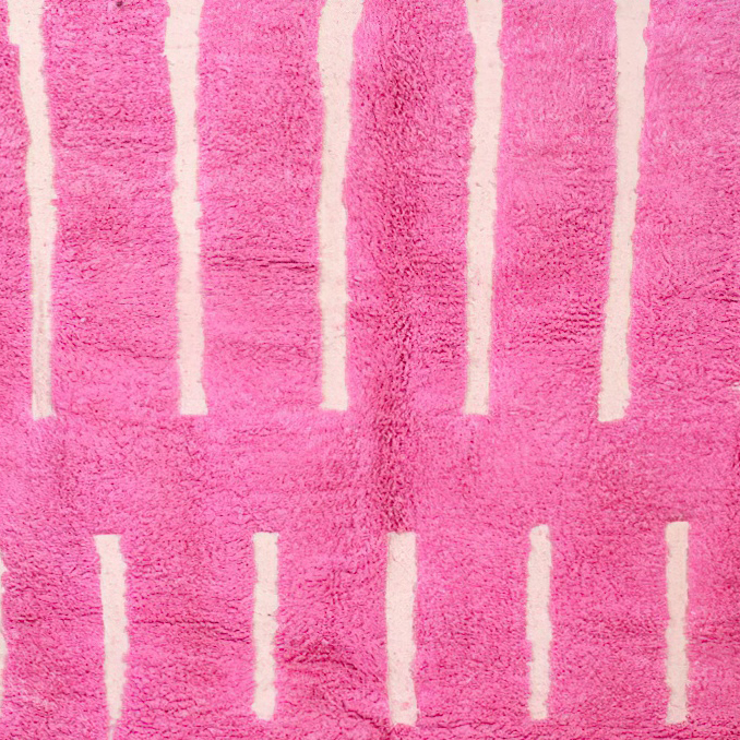 Moroccan custom rug from Beni Ourain, Wool, Pink