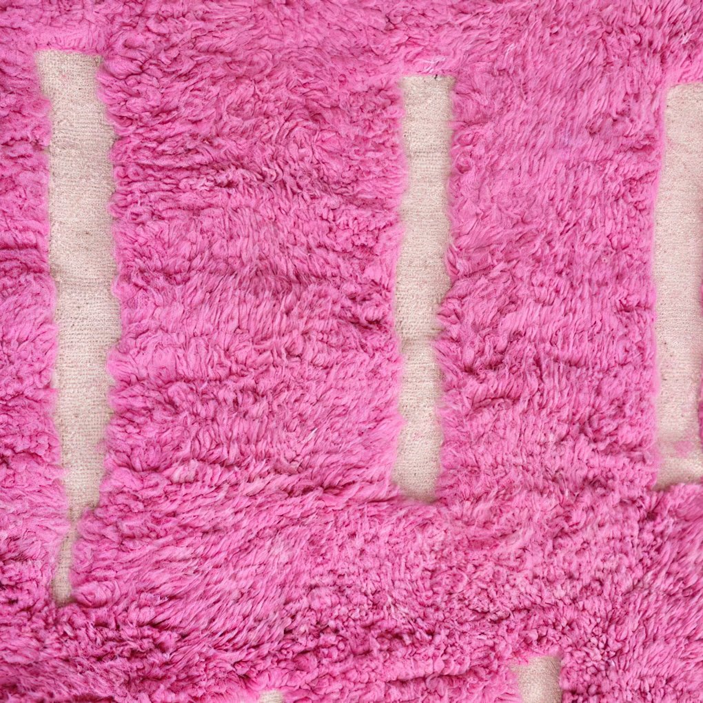 Moroccan custom rug from Beni Ourain, Wool, Pink