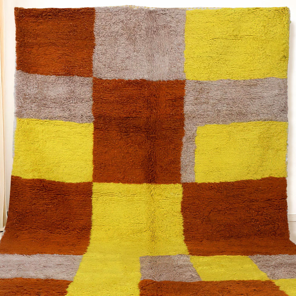 Moroccan custom rug from Beni Ourain, Wool, Colorful