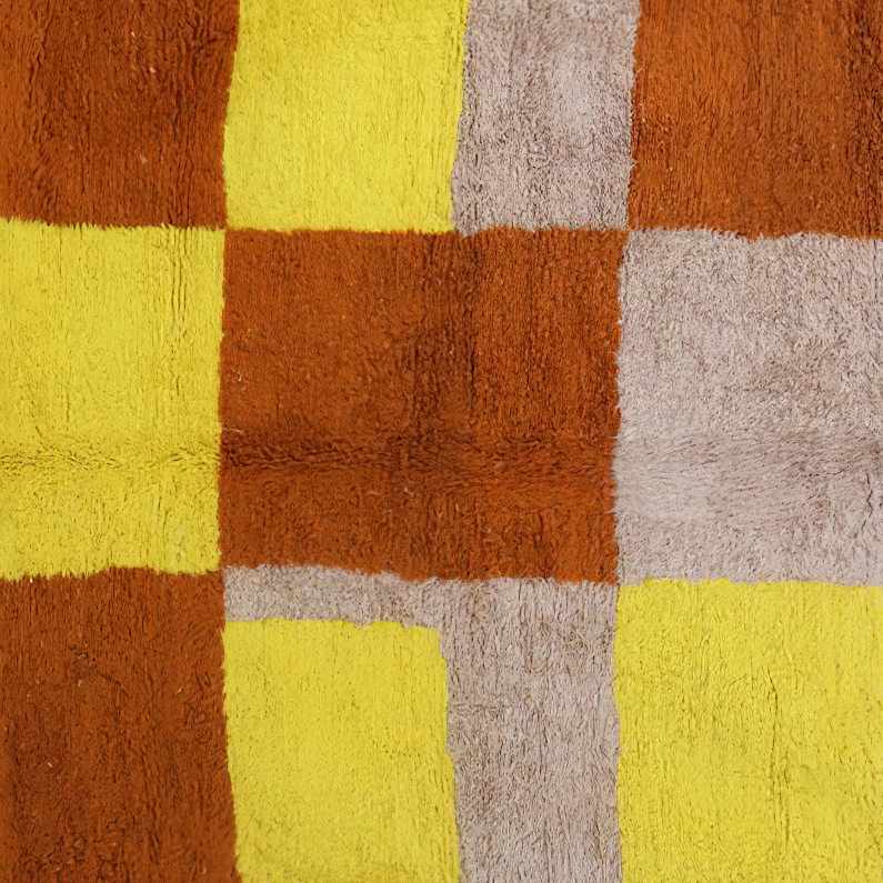 Moroccan custom rug from Beni Ourain, Wool, Colorful