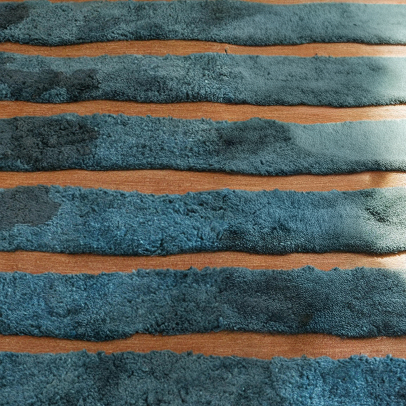 Moroccan custom rug from Beni Ourain, Wool, Blue
