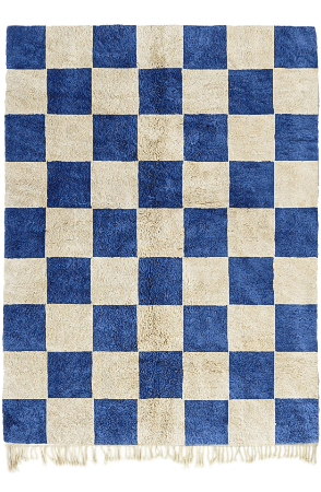 Blue Checker Rug 5245