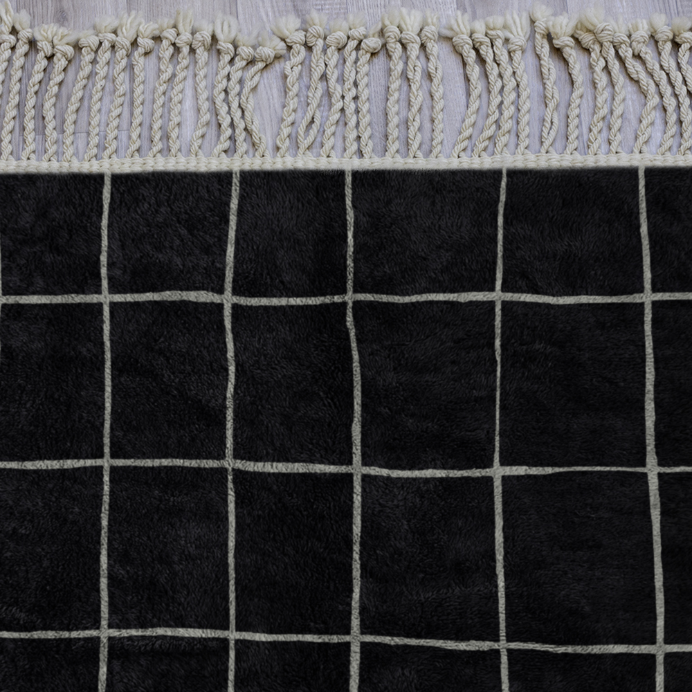 black Moroccan rug 5248
