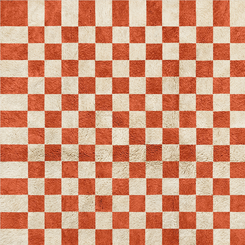 Moroccan custom rug from Beni Ourain, Wool, Orange