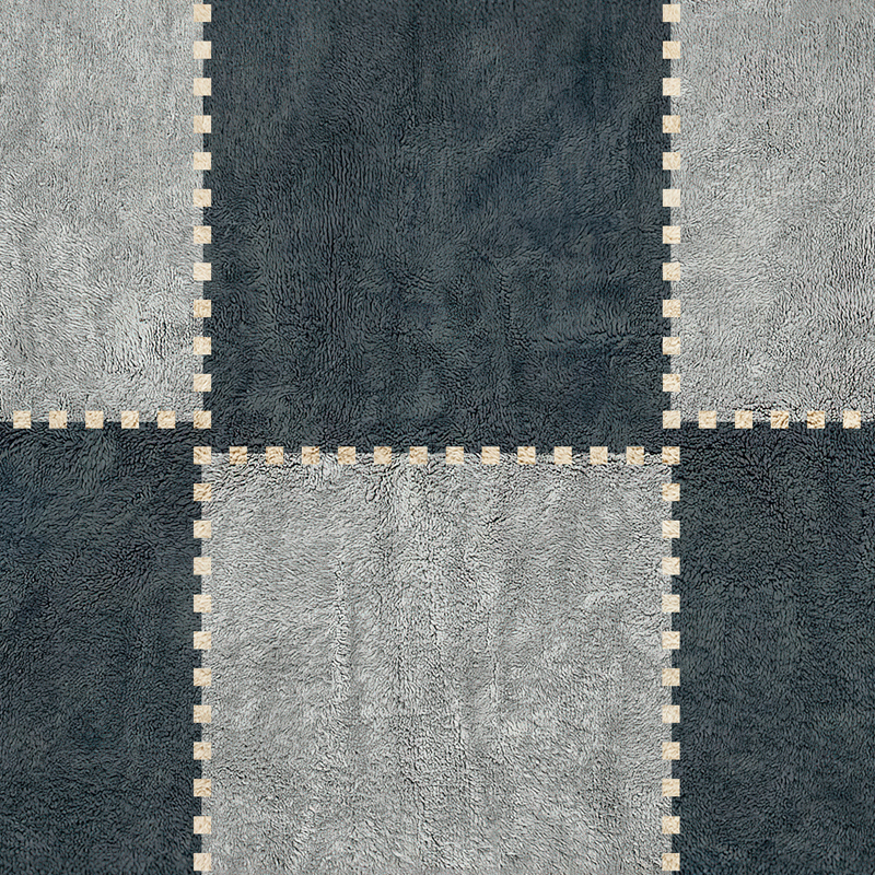 Moroccan custom rug from Beni Ourain, Wool, Blue