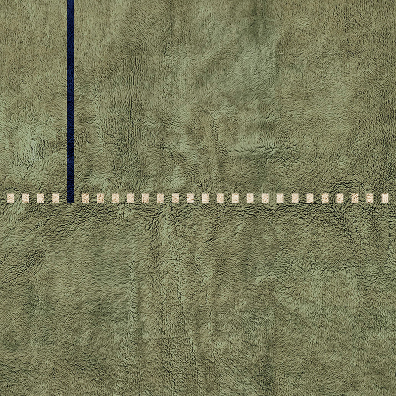 Moroccan custom rug from Beni Ourain, Wool, Green