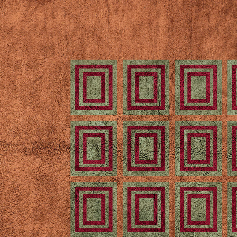 Moroccan custom rug from Beni Ourain, Wool, Orange