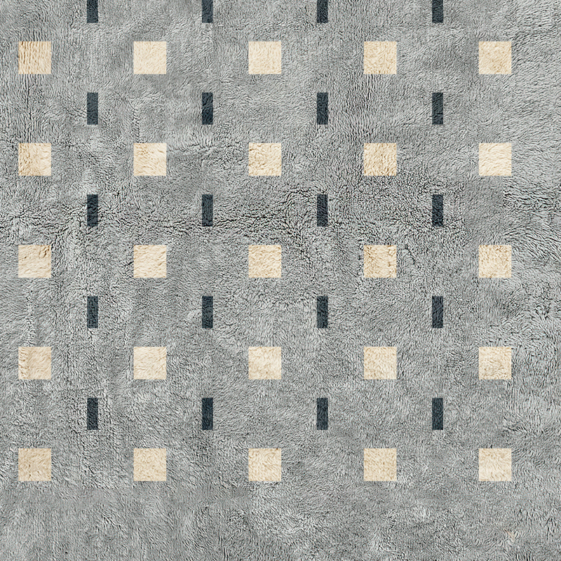 Moroccan custom rug from Beni Ourain, Wool, Gray