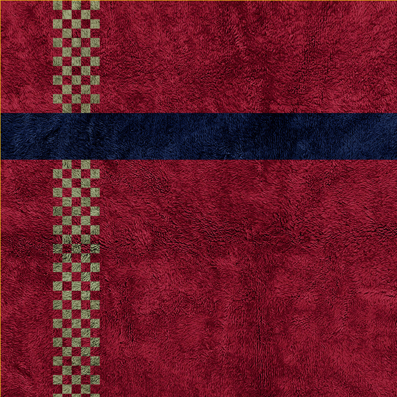 Moroccan custom rug from Beni Ourain, Wool, Red