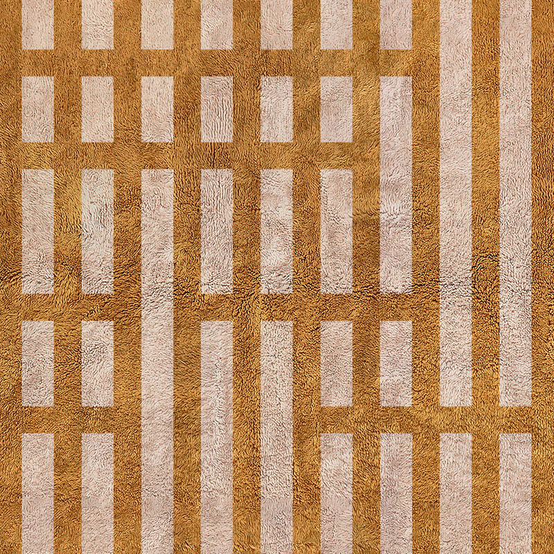 Moroccan custom rug from Beni Ourain, Wool, Yellow