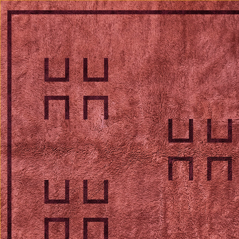 Moroccan custom rug from Beni Ourain, Wool, Red