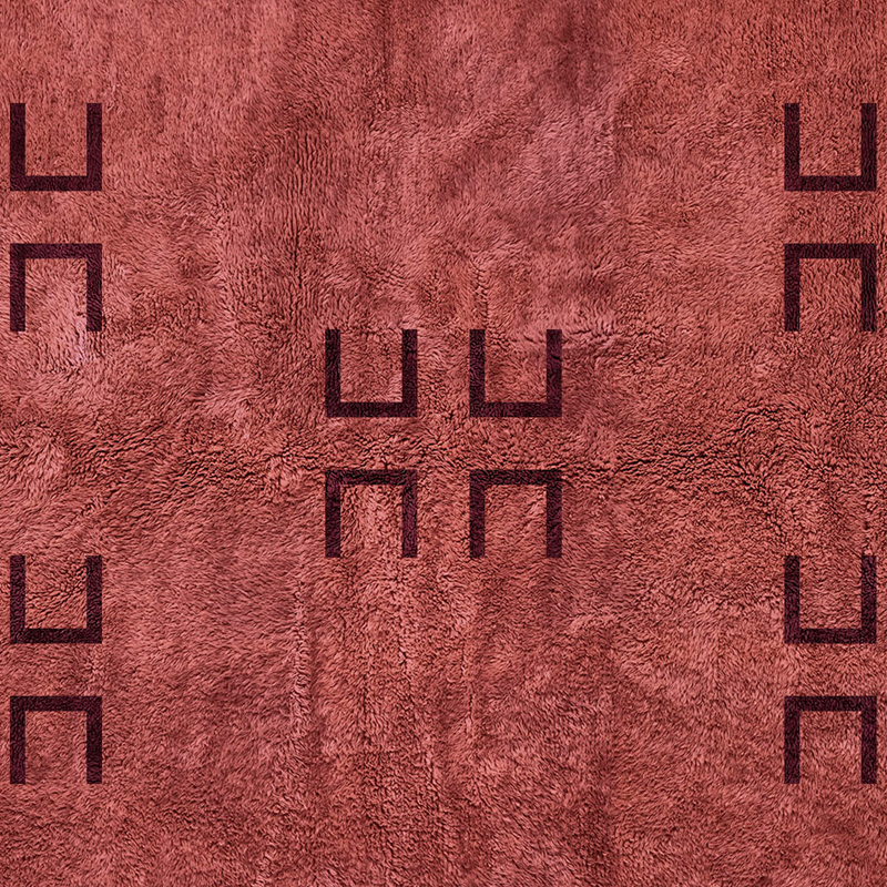 Moroccan custom rug from Beni Ourain, Wool, Red