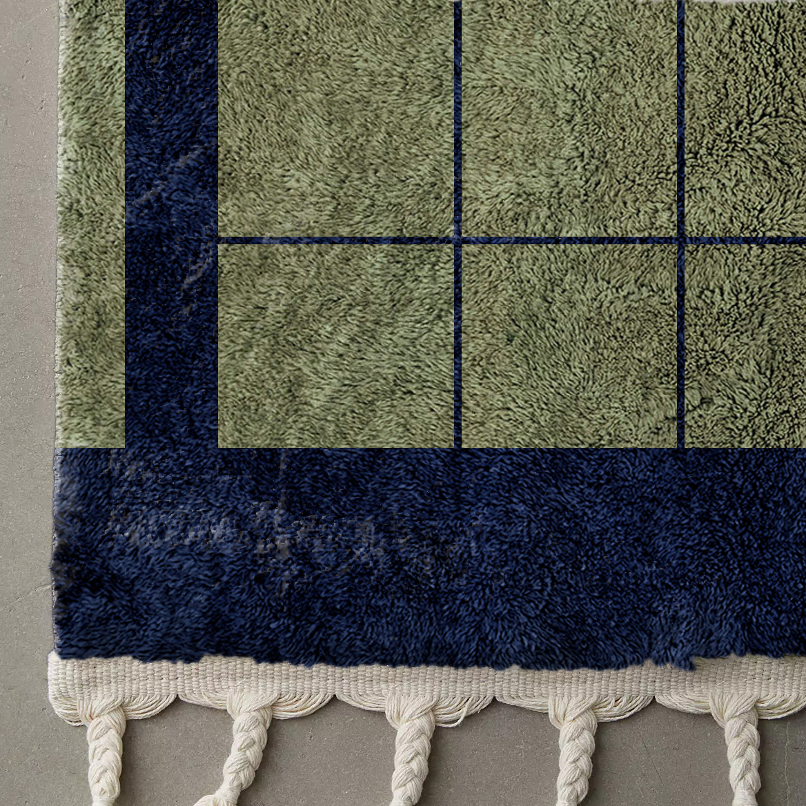 Moroccan custom rug from Beni Ourain, Green