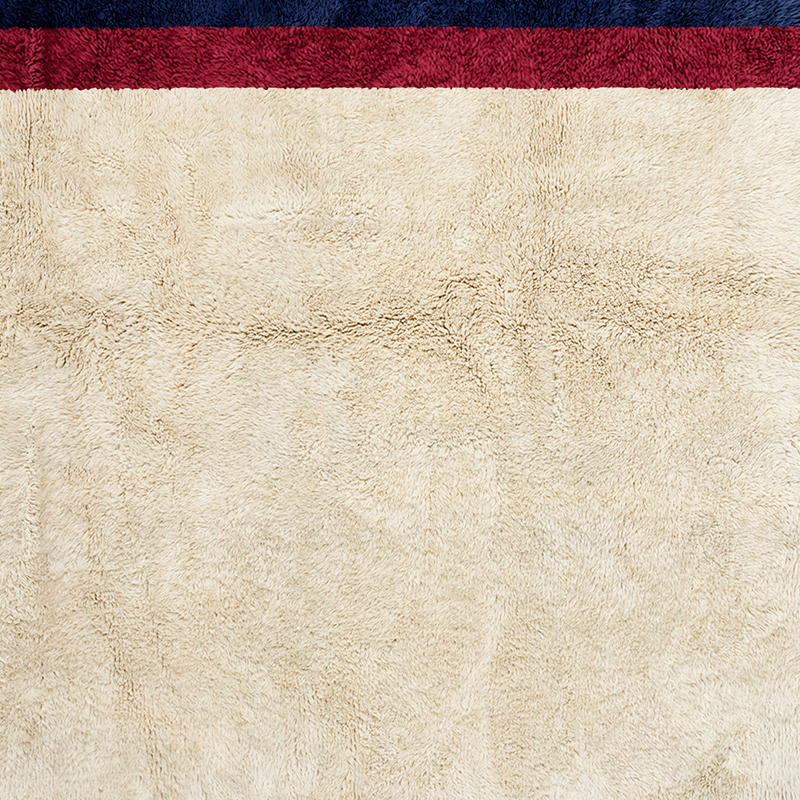 Moroccan custom rug from Beni Ourain, Wool, White