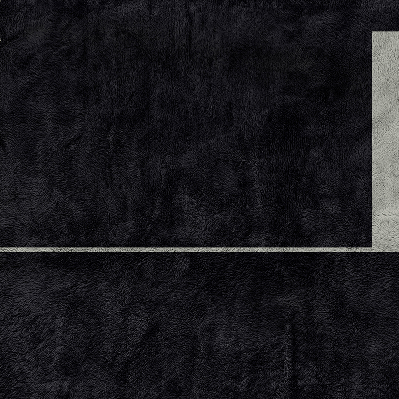 Moroccan custom rug from Beni Ourain, Wool, Black