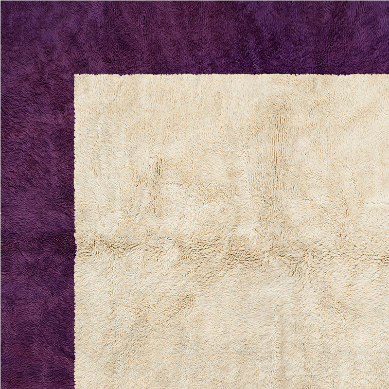 Moroccan custom rug from Beni Ourain, Wool, Purple