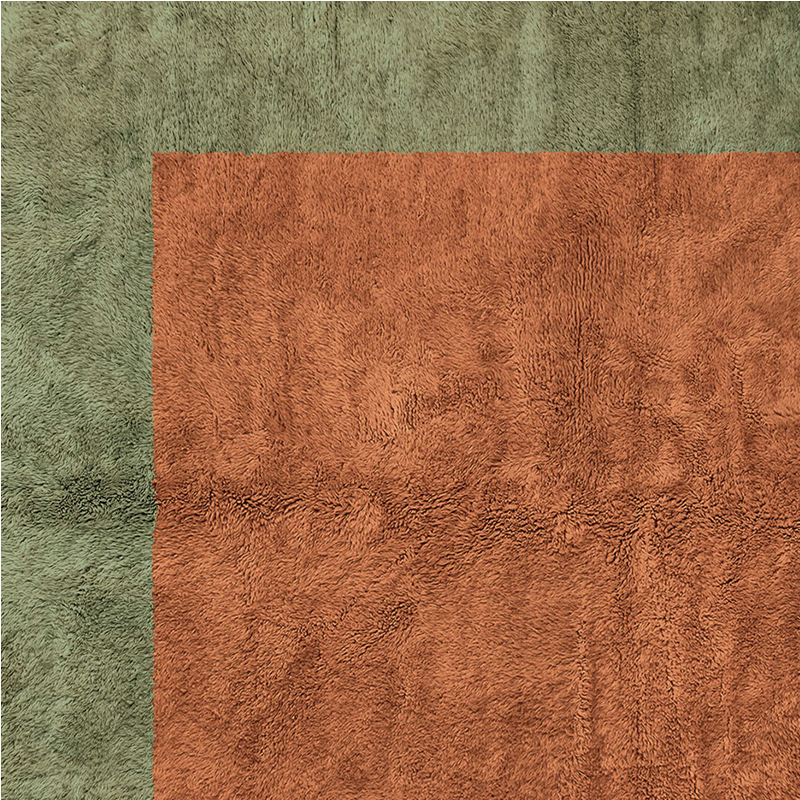 Moroccan custom rug from Beni Ourain, Wool, Orange