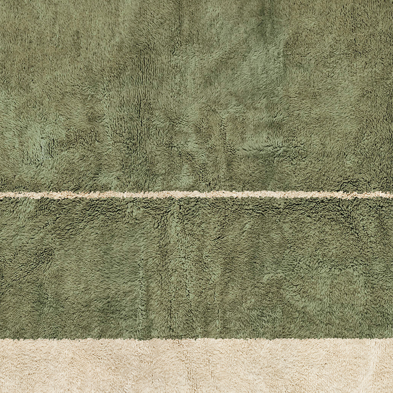Moroccan custom rug from Beni Ourain, Wool, Green
