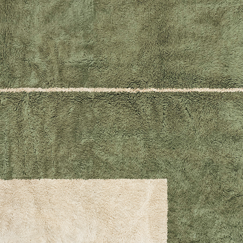 Moroccan custom rug from Beni Ourain, Wool, Green