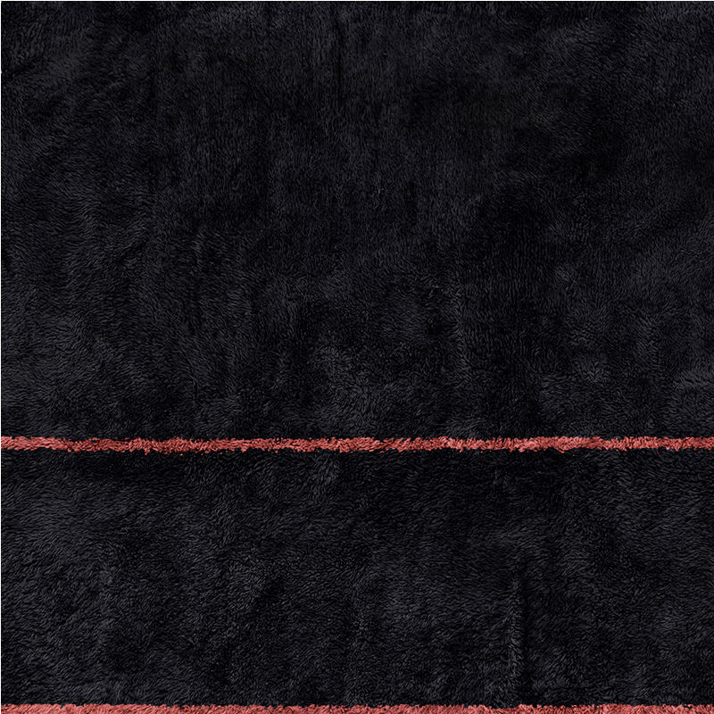 Moroccan custom rug from Beni Ourain, Wool, Black