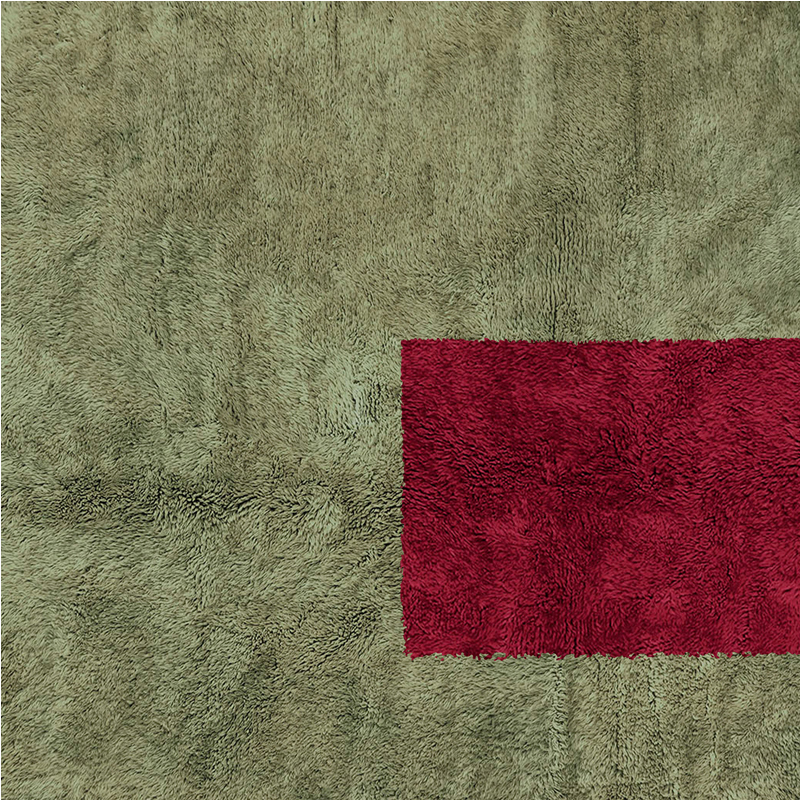 Moroccan custom rug from Beni Ourain, Wool, Green