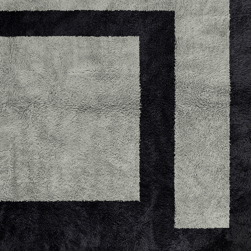 Moroccan custom rug from Beni Ourain, Wool, Gray