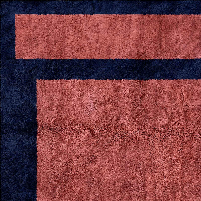 Moroccan custom rug from Beni Ourain, Wool, Red