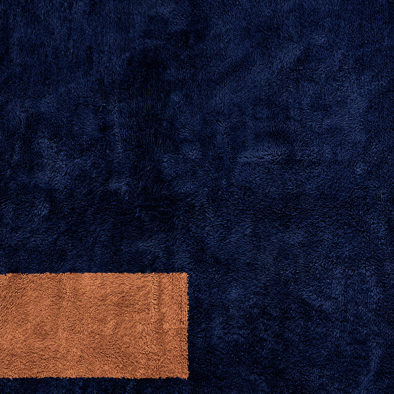 Moroccan custom rug from Beni Ourain, Wool, Blue