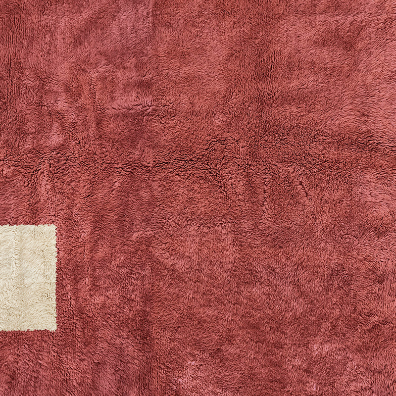 Moroccan custom rug from Beni Ourain, Wool, Red