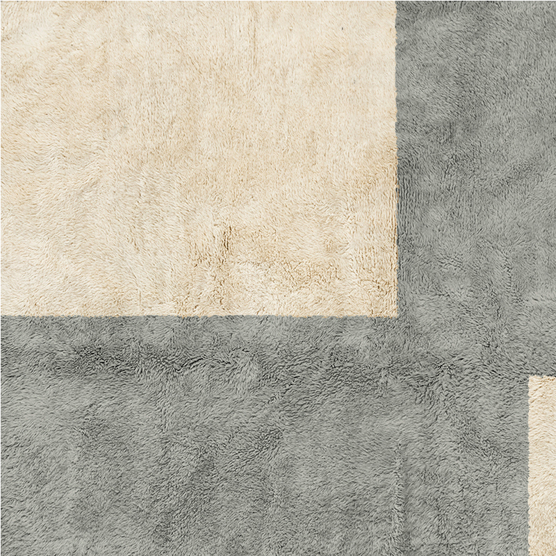 Moroccan custom rug from Beni Ourain, Wool, Gray