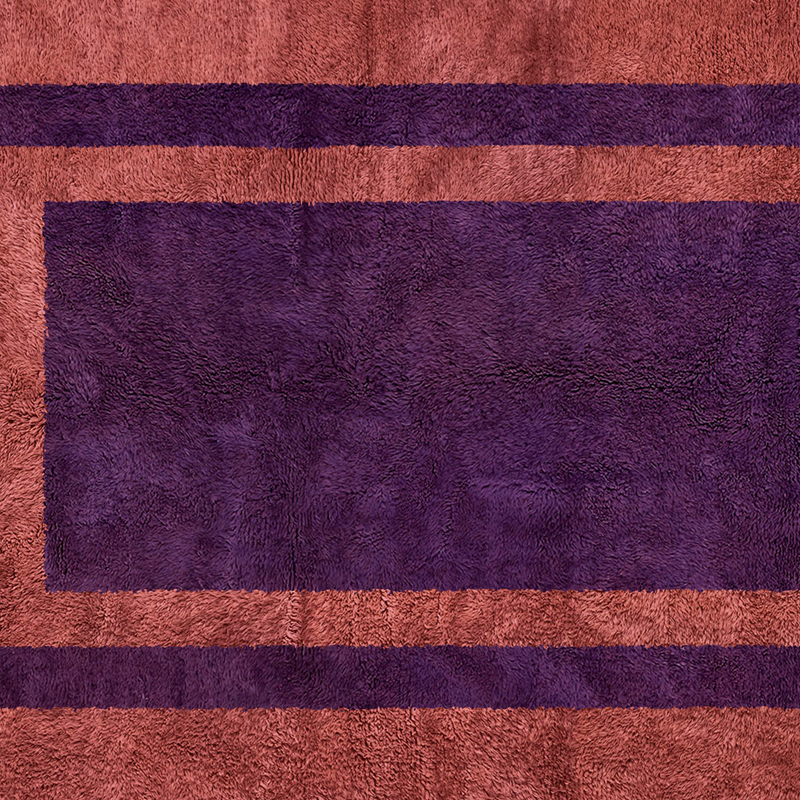Moroccan custom rug from Beni Ourain, Wool, Red