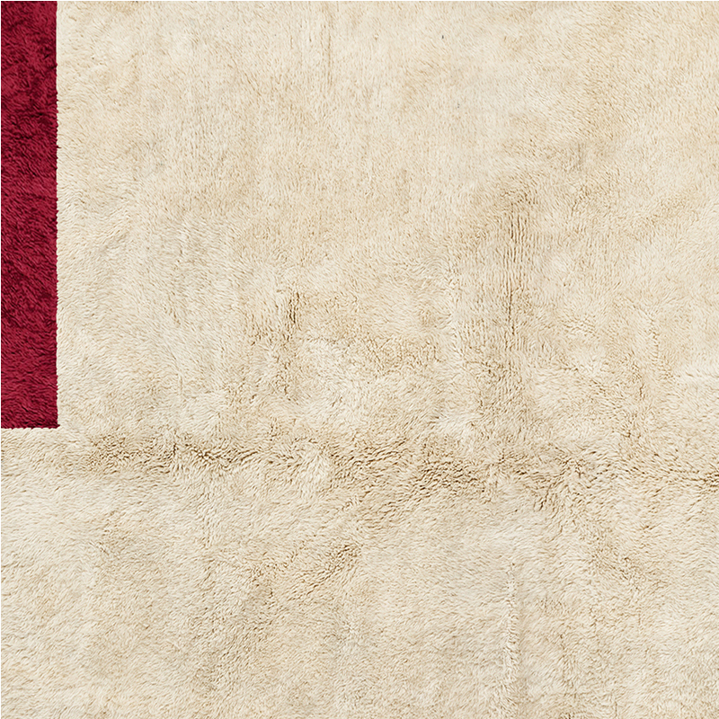 Moroccan custom rug from Beni Ourain, Wool, White
