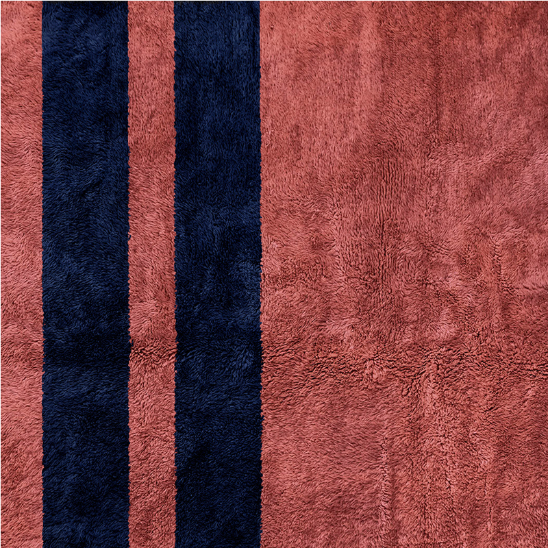 Moroccan custom rug from Beni Ourain, Wool, Red