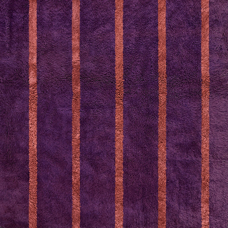 Moroccan custom rug from Beni Ourain, Wool, Purple