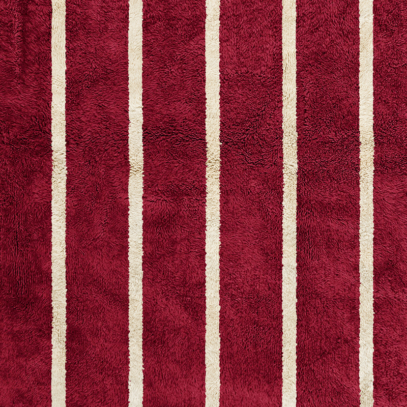Moroccan custom rug from Beni Ourain, Wool, Red