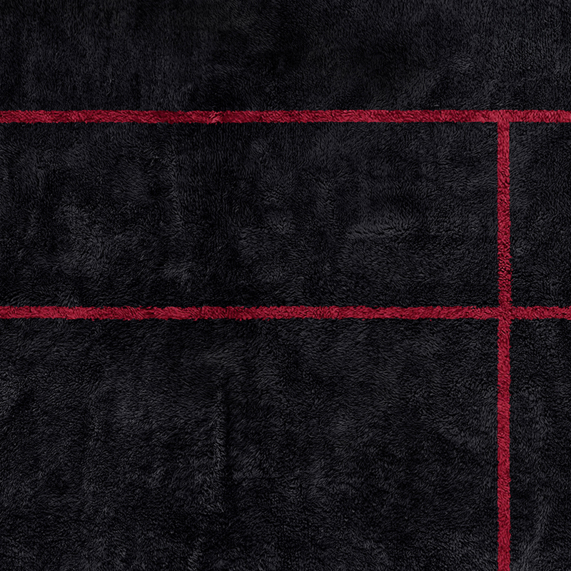 Moroccan custom rug from Beni Ourain, Wool, Black