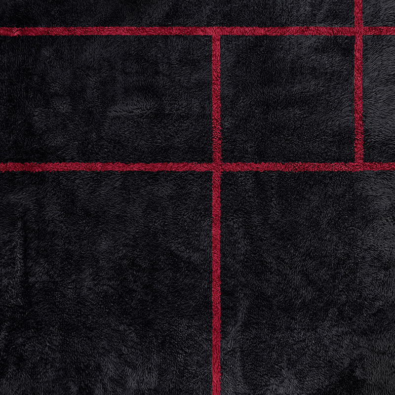 Moroccan custom rug from Beni Ourain, Wool, Black