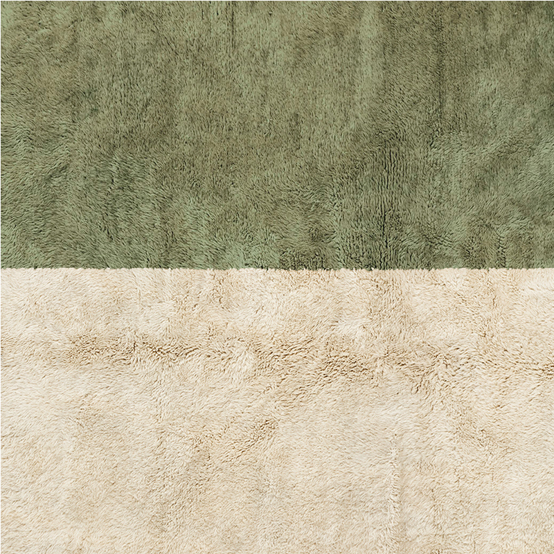 Moroccan custom rug from Beni Ourain, Wool, Green