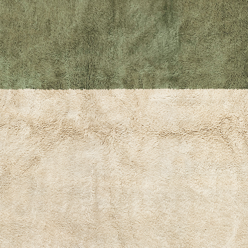Moroccan custom rug from Beni Ourain, Wool, Green