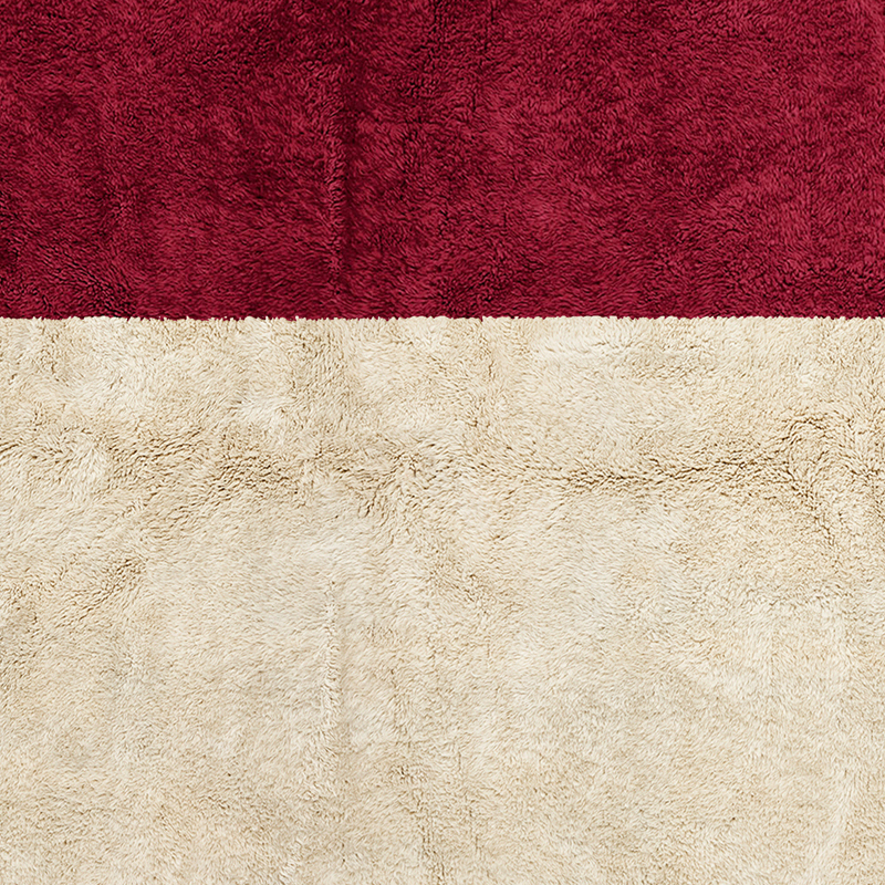 Moroccan custom rug from Beni Ourain, Wool, Red