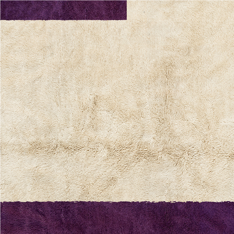 Moroccan custom rug from Beni Ourain, Wool, Purple