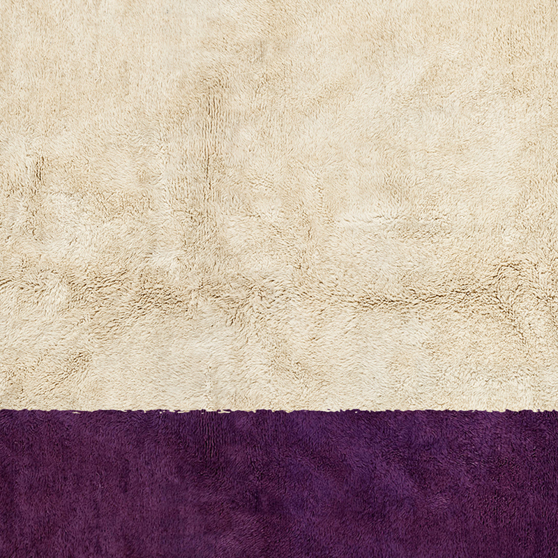 Moroccan custom rug from Beni Ourain, Wool, Purple