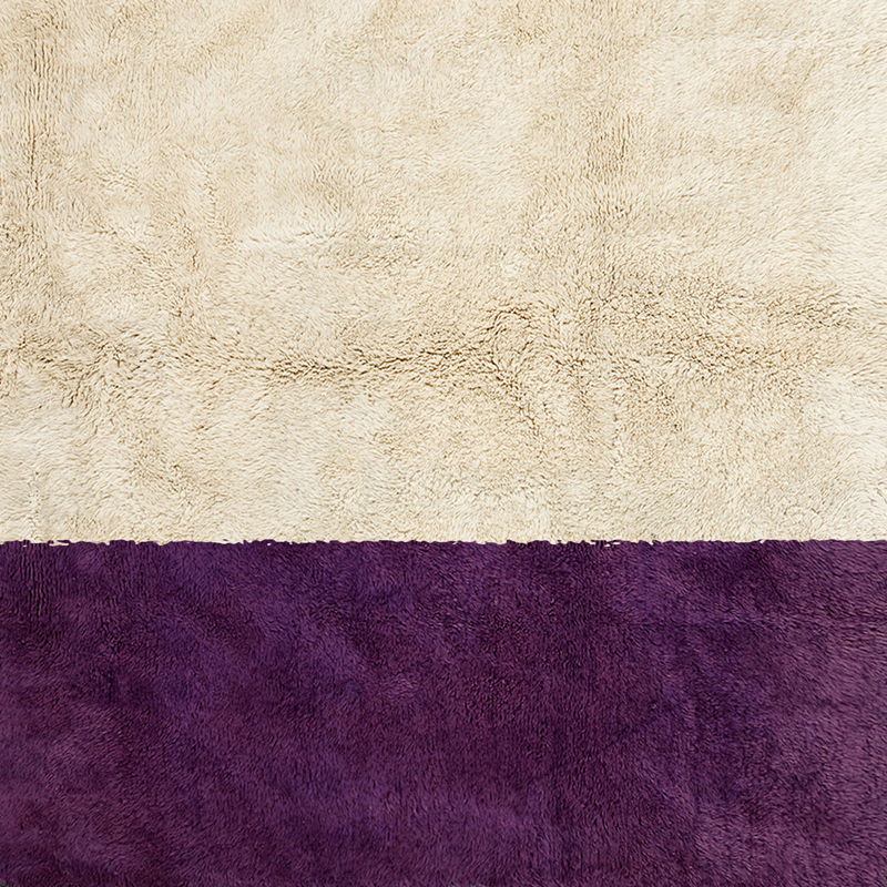 Moroccan custom rug from Beni Ourain, Wool, Purple
