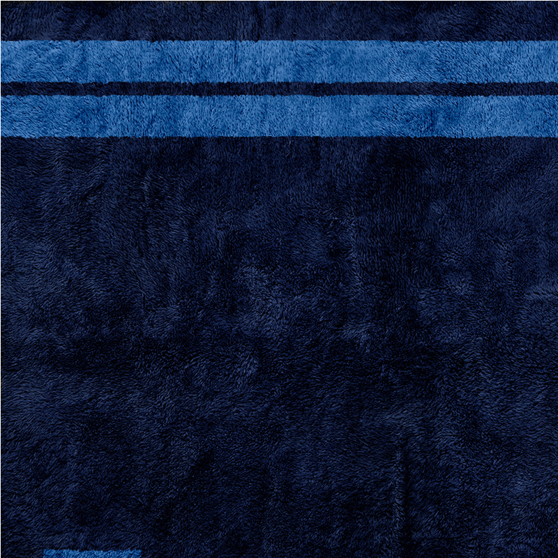 Moroccan custom rug from Beni Ourain, Wool, Blue
