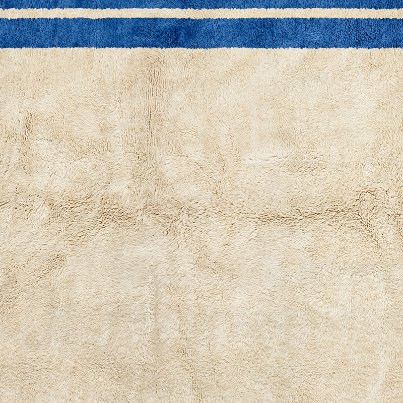 Moroccan custom rug from Beni Ourain, Wool, White